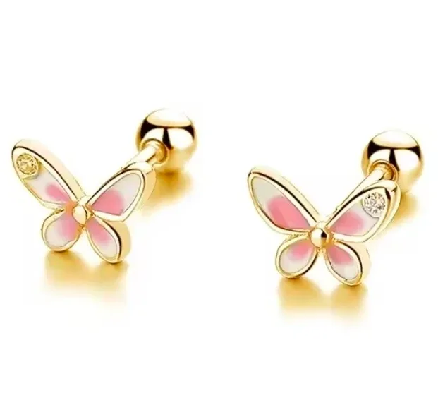 925 Sterling Silver Butterfly Stud Earrings image indicator(6)