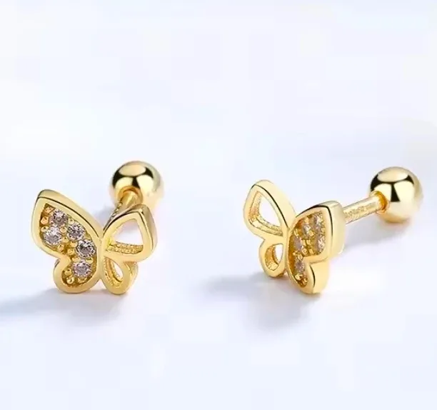 925 Sterling Silver Butterfly Stud Earrings image indicator(7)