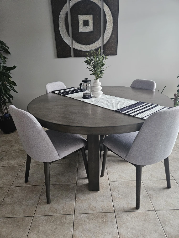 Round Dining Table with Four Chairs - photo 2