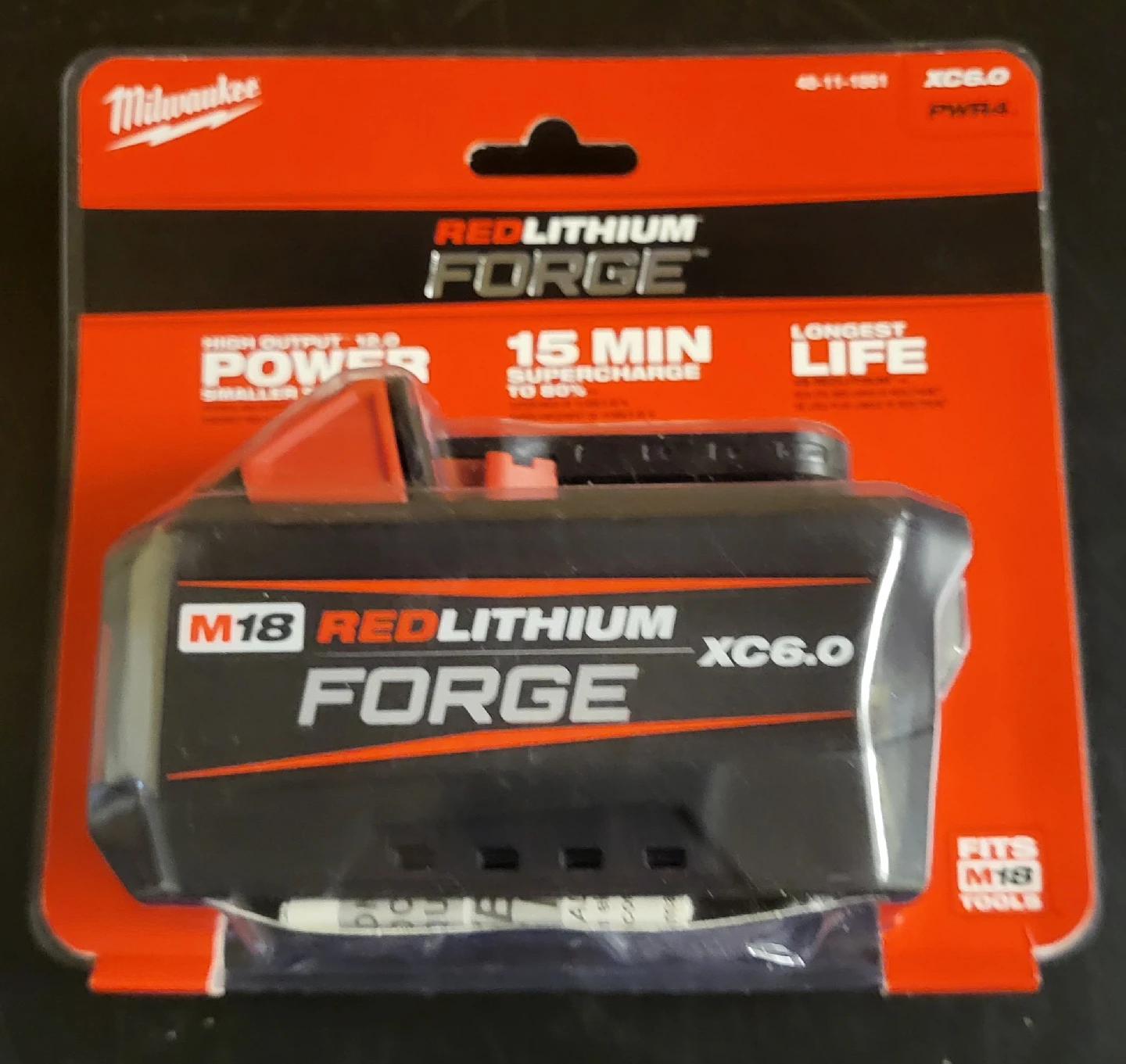 Milwaukee M18 REDLITHIUM FORGE XC6.0 Battery