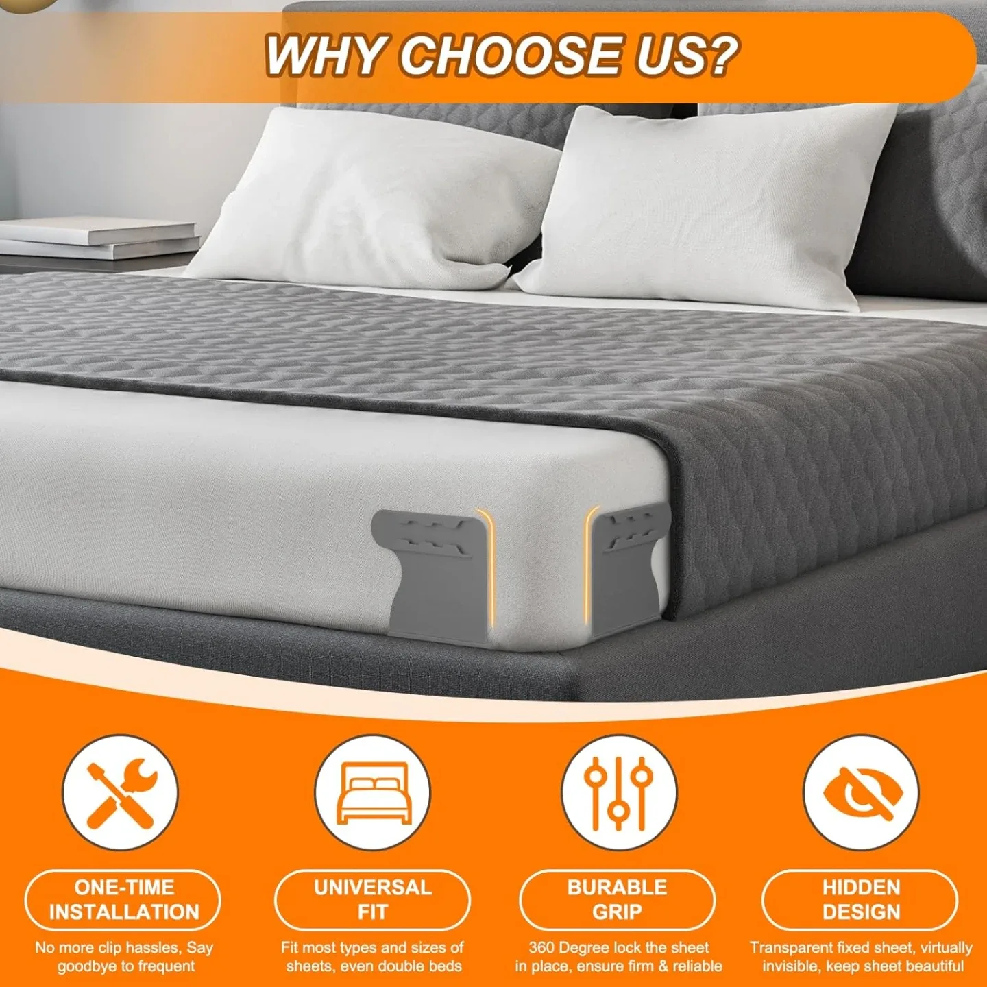 Lock Bed Sheet Holders BNIB image indicator(2)