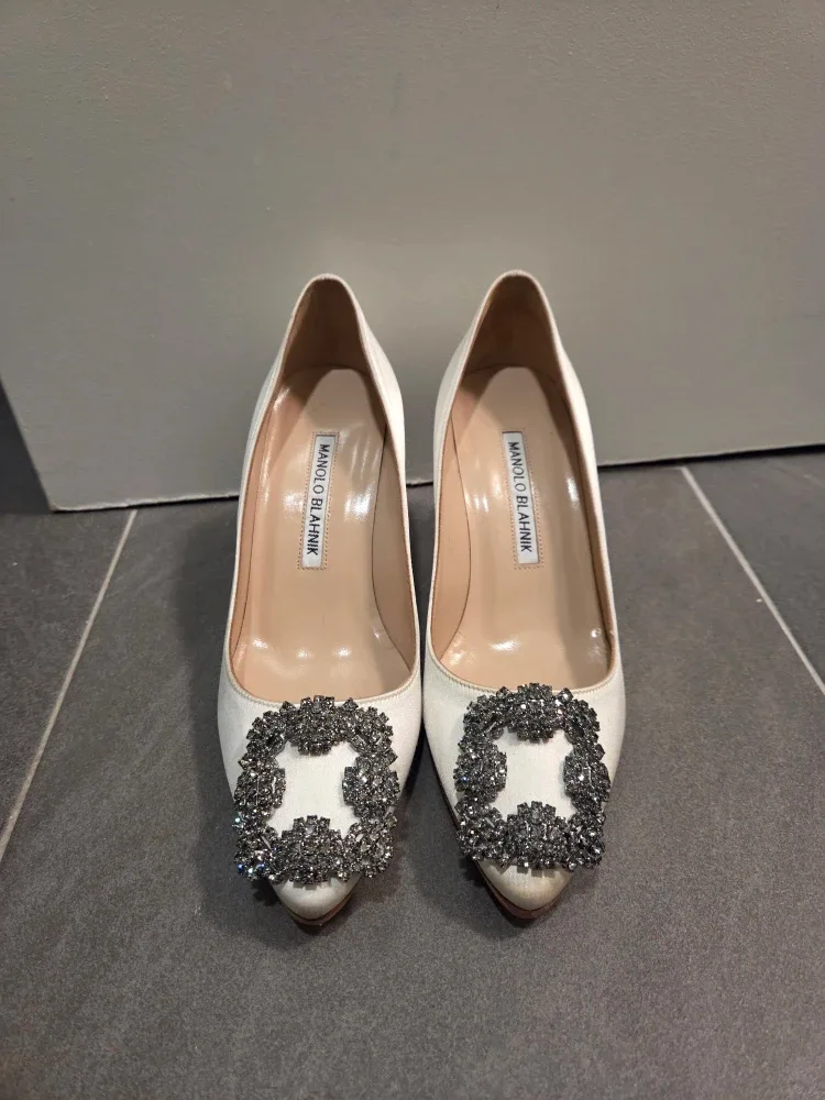 Manolo Blahnik White Heels