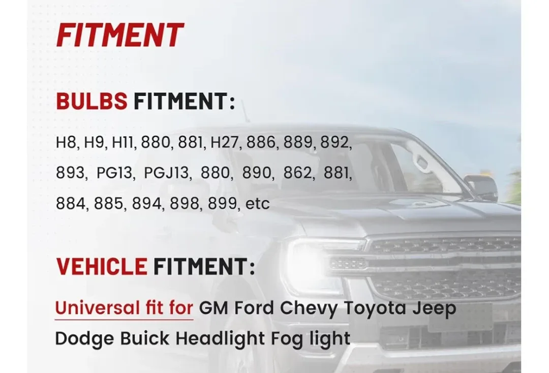 H11 H8 Front Light Wiring Connector image indicator(2)