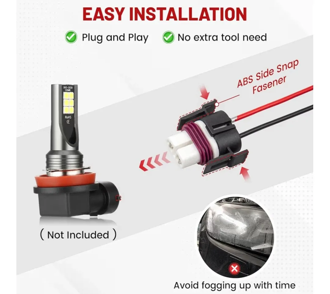 H11 H8 Front Light Wiring Connector image indicator(4)