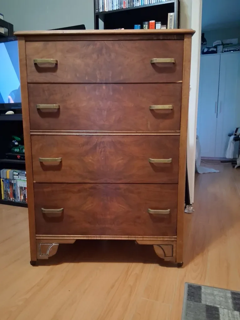Wooden 4-Drawer Dresser