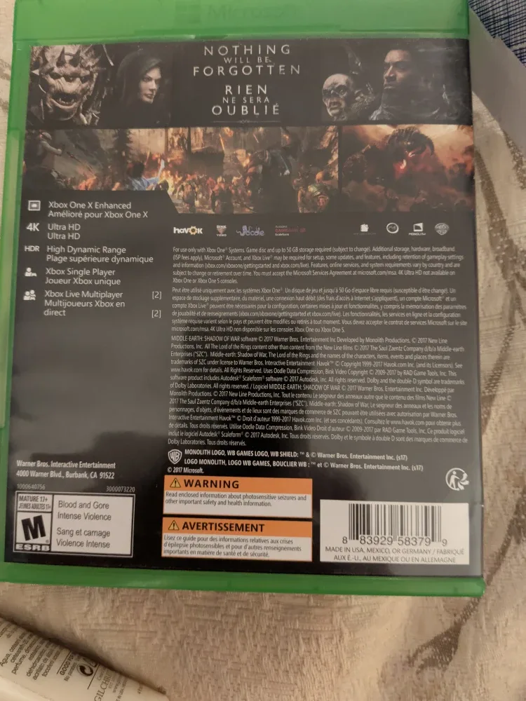 Middle-Earth: Shadow of War (Xbox One) image indicator(2)