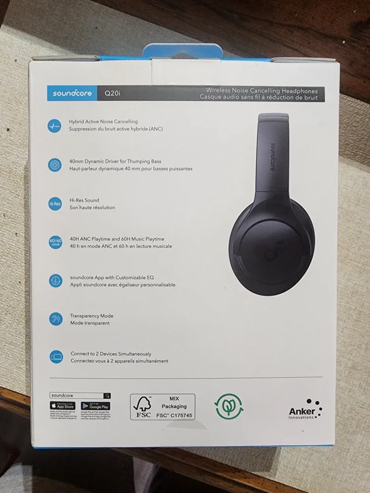 Sealed Soundcore by Anker Q20i Wireless Headphones - New image indicator(2)