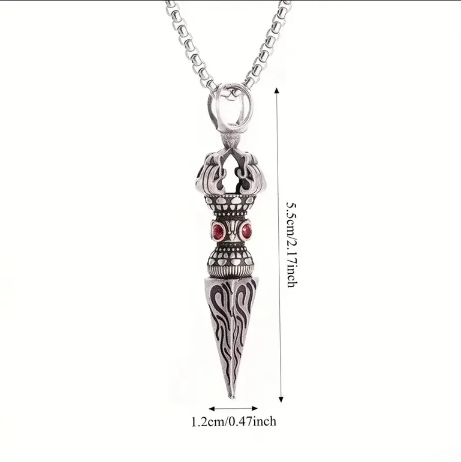 Silver Vajra Phurba Pendant Necklace image indicator(2)