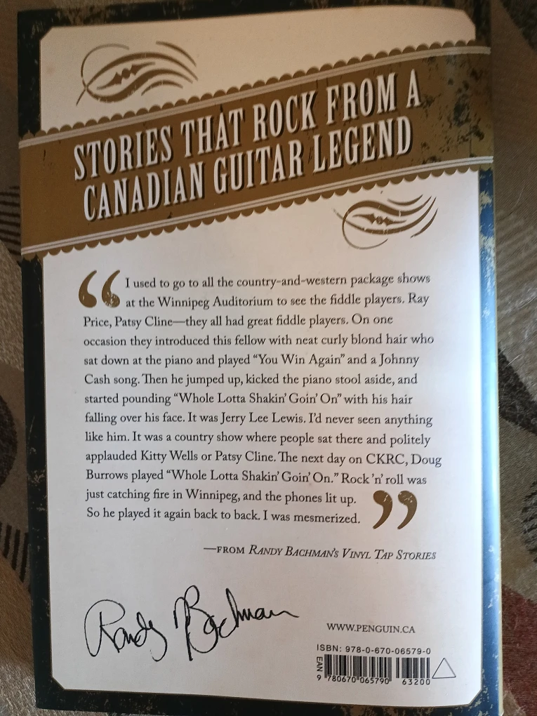 Randy Bachman's Vinyl Tap Stories Book - photo 2