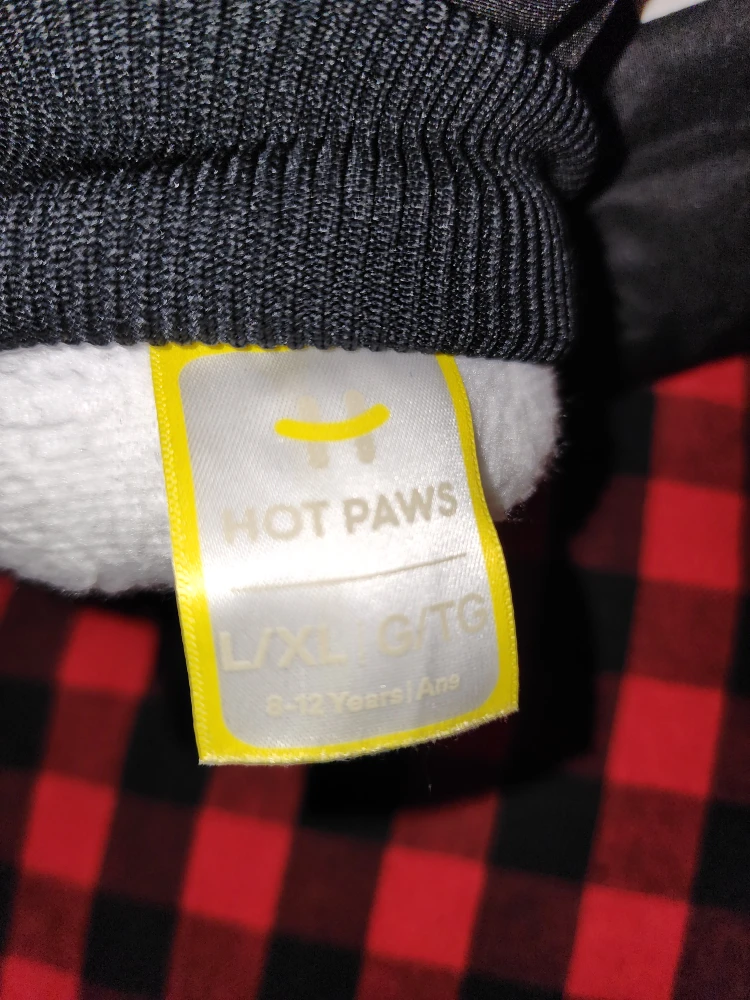 Hot Paws Black Mittens - Kids Size L/XL (8-12 Years) - photo 3