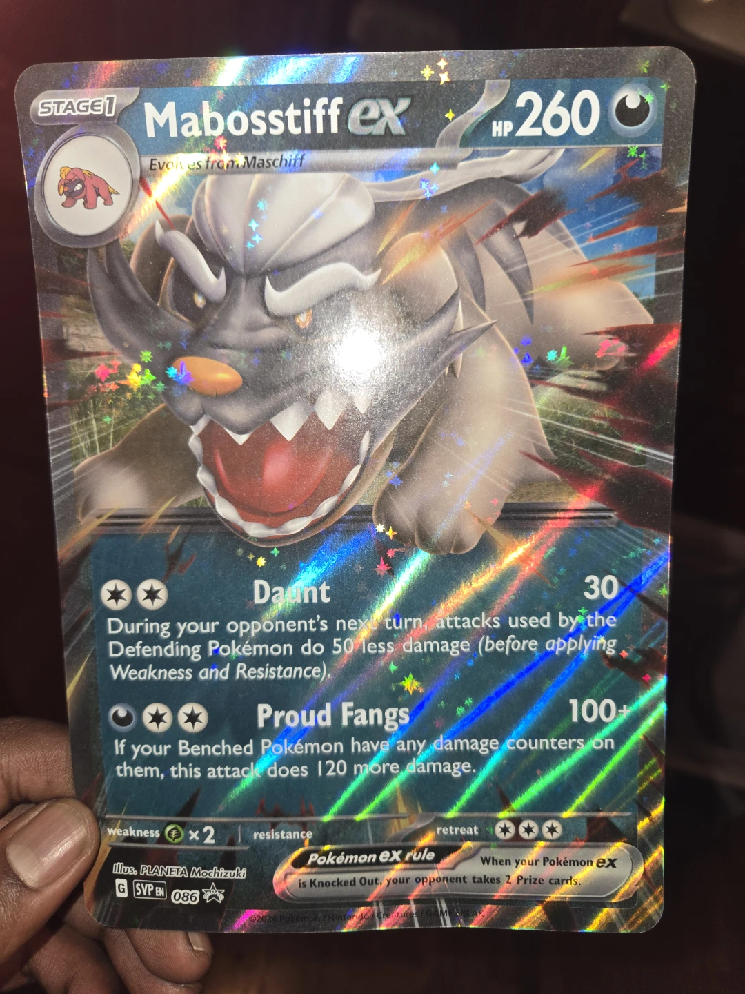 Mabosstiff ex Pokemon Card Jumbo