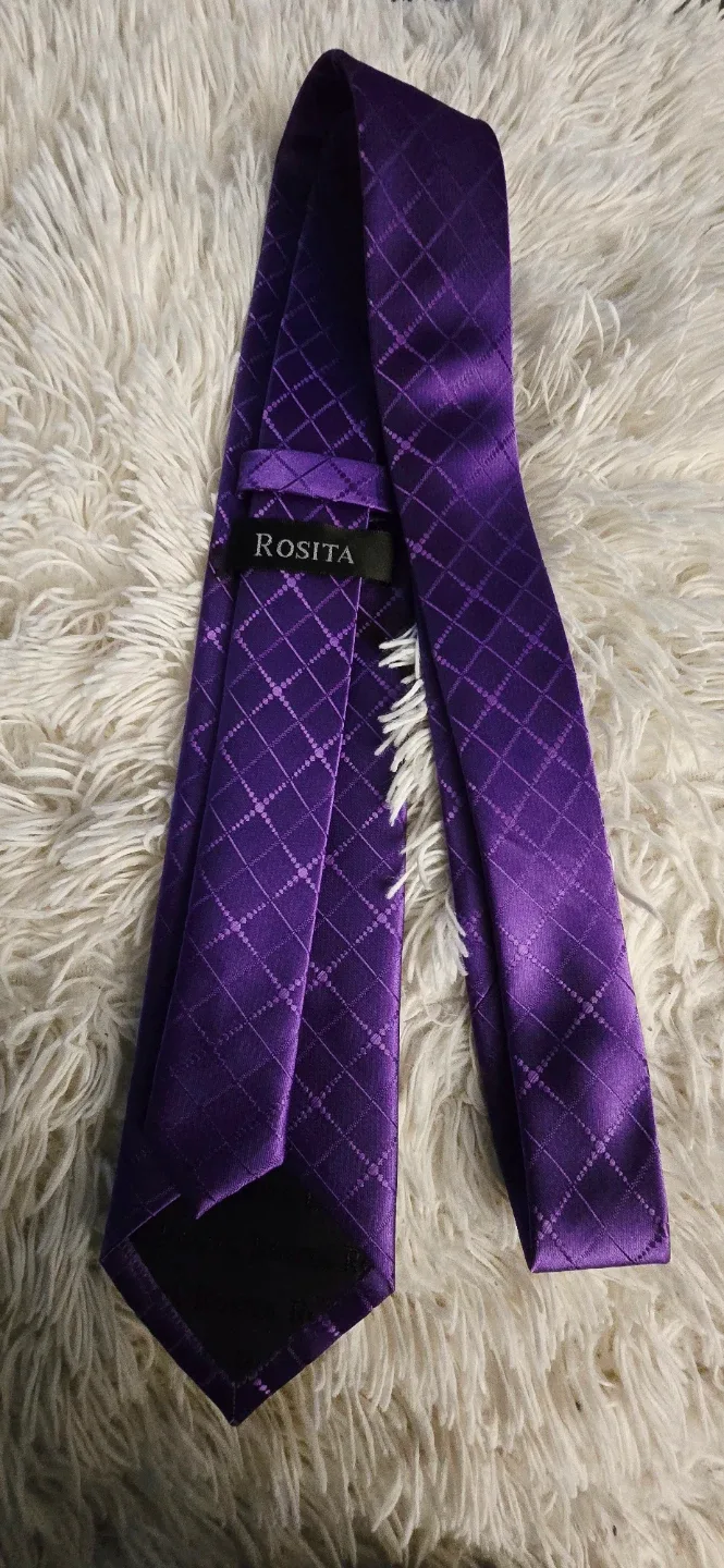Rosita Purple Patterned Necktie 🥕 image indicator(3)