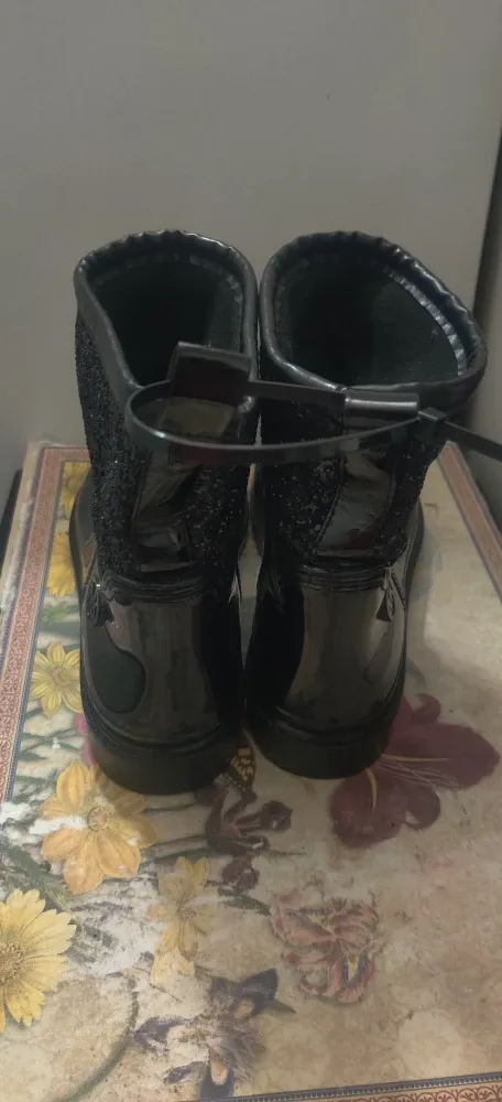 Michael Kors Black Glitter Rain Boots - Size 10 thumbnail
