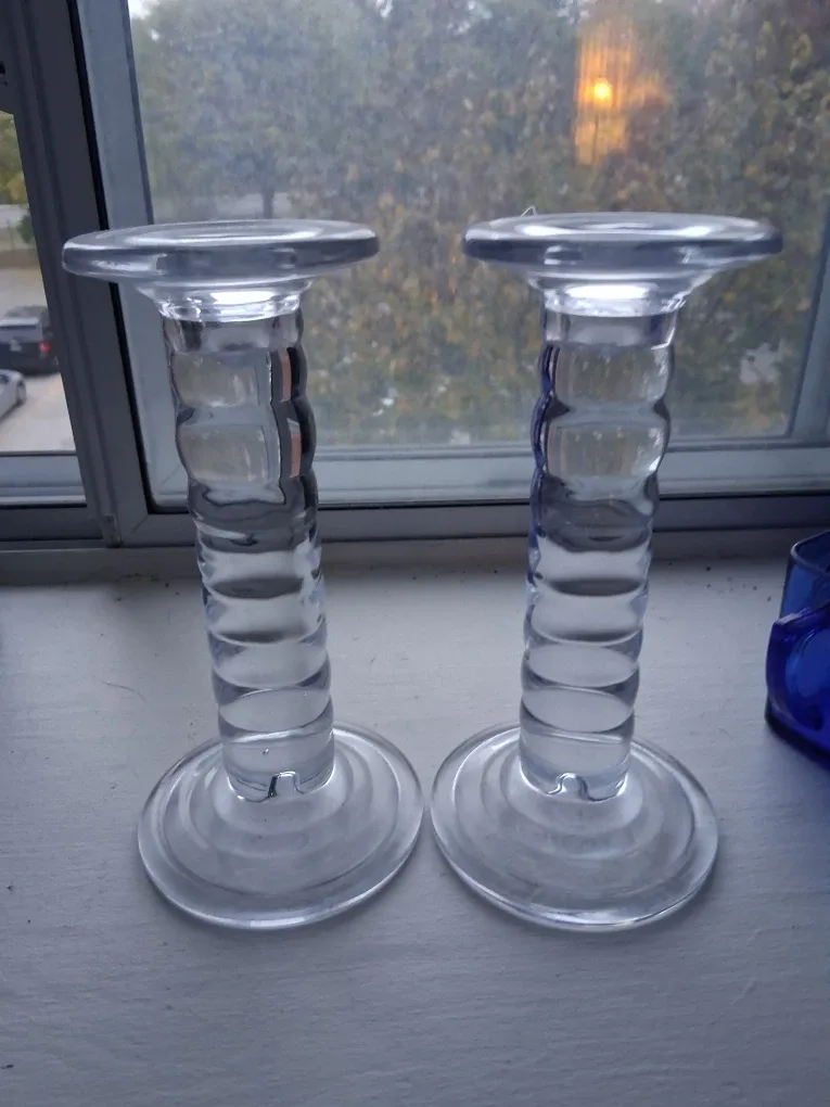 Modern style glass candle holders