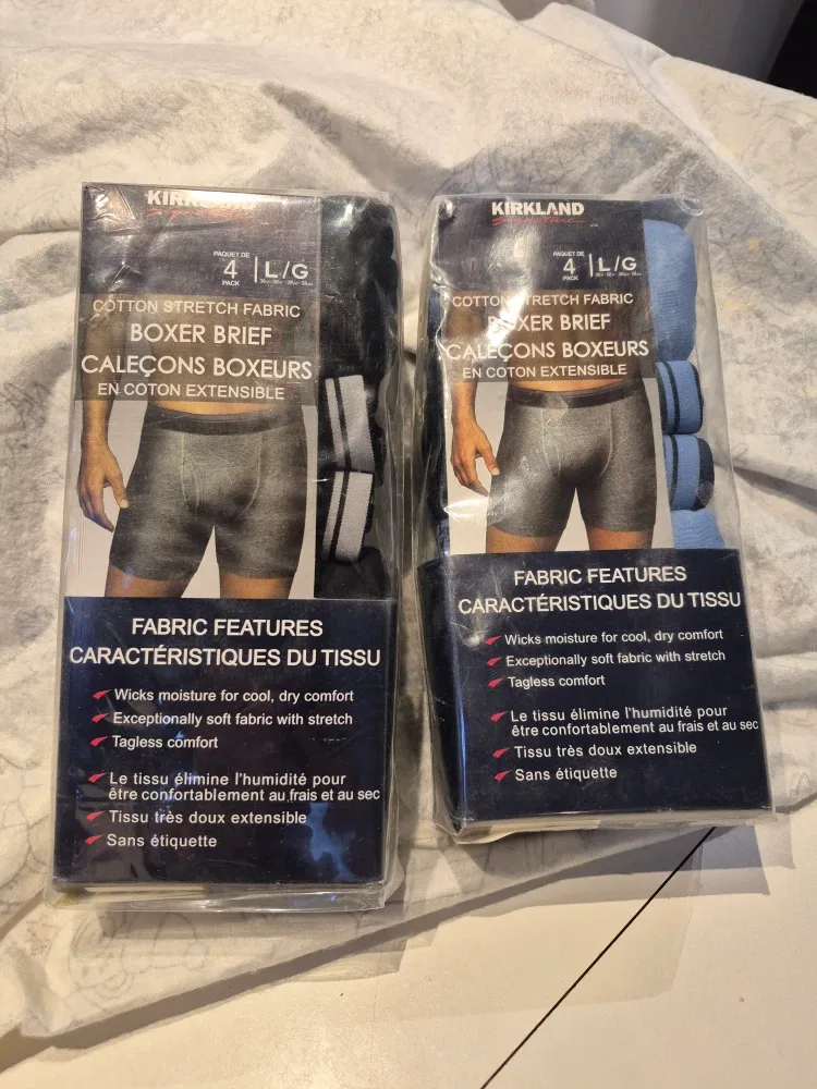 Kirkland Men's Boxer Briefs - Size L/G - 4 Pack