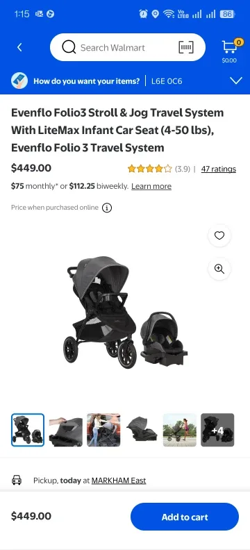 Evenflo Folio3 Stroll & Jog Travel System - Skyline image indicator(4)