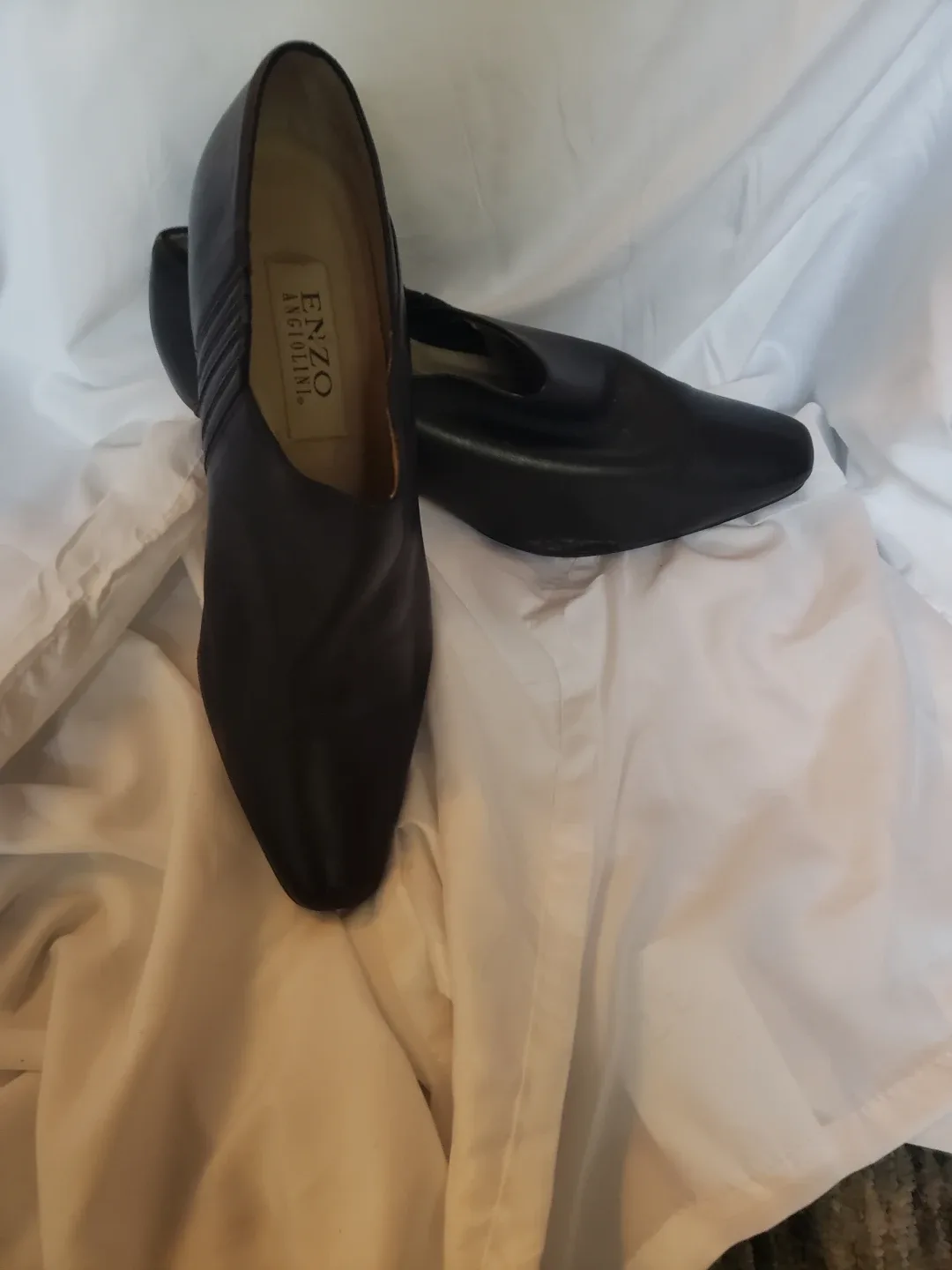 Enzo Angiolini Black Leather Heels image indicator(2)