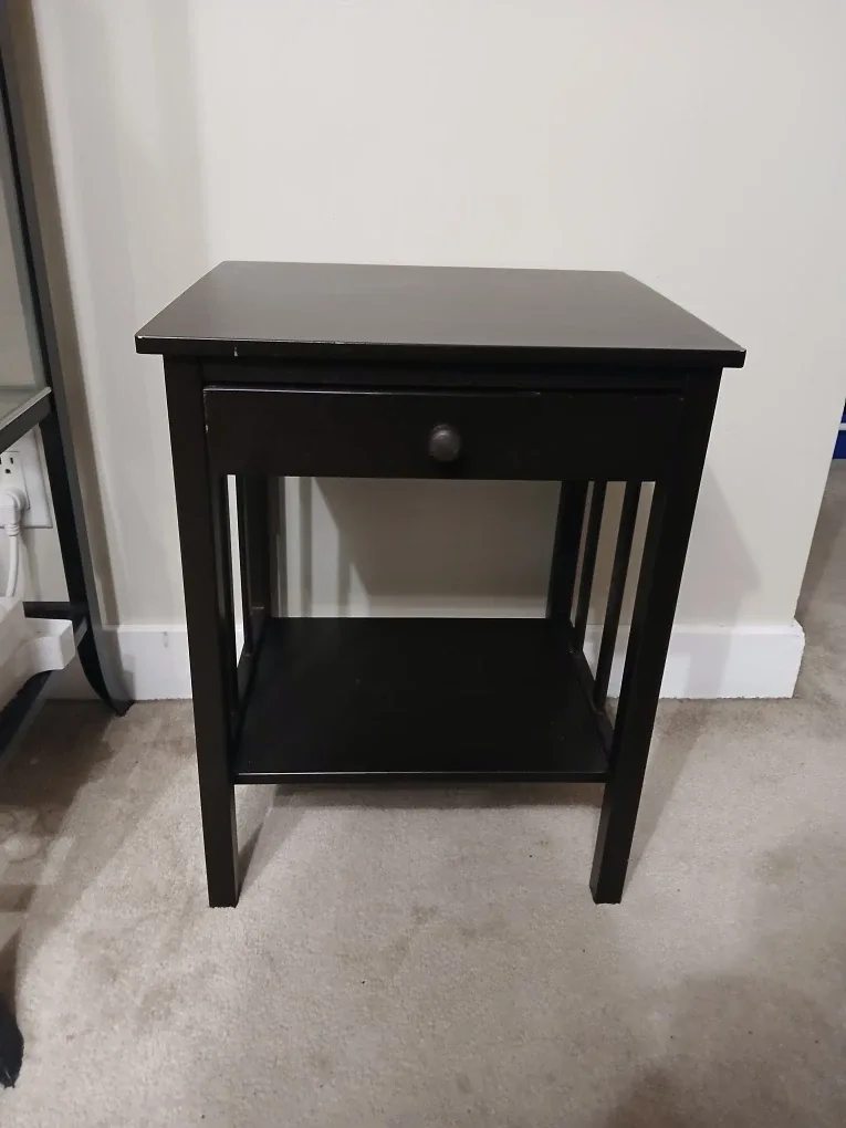 Small dark side table with drawer image indicator(2)
