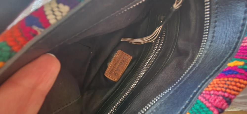 Stela 9 Leather & Woven Shoulder Bag - photo 4