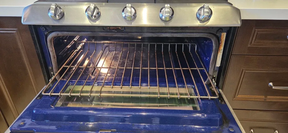 30" Kitchen Aid Dual-Fuel double oven stove image indicator(7)