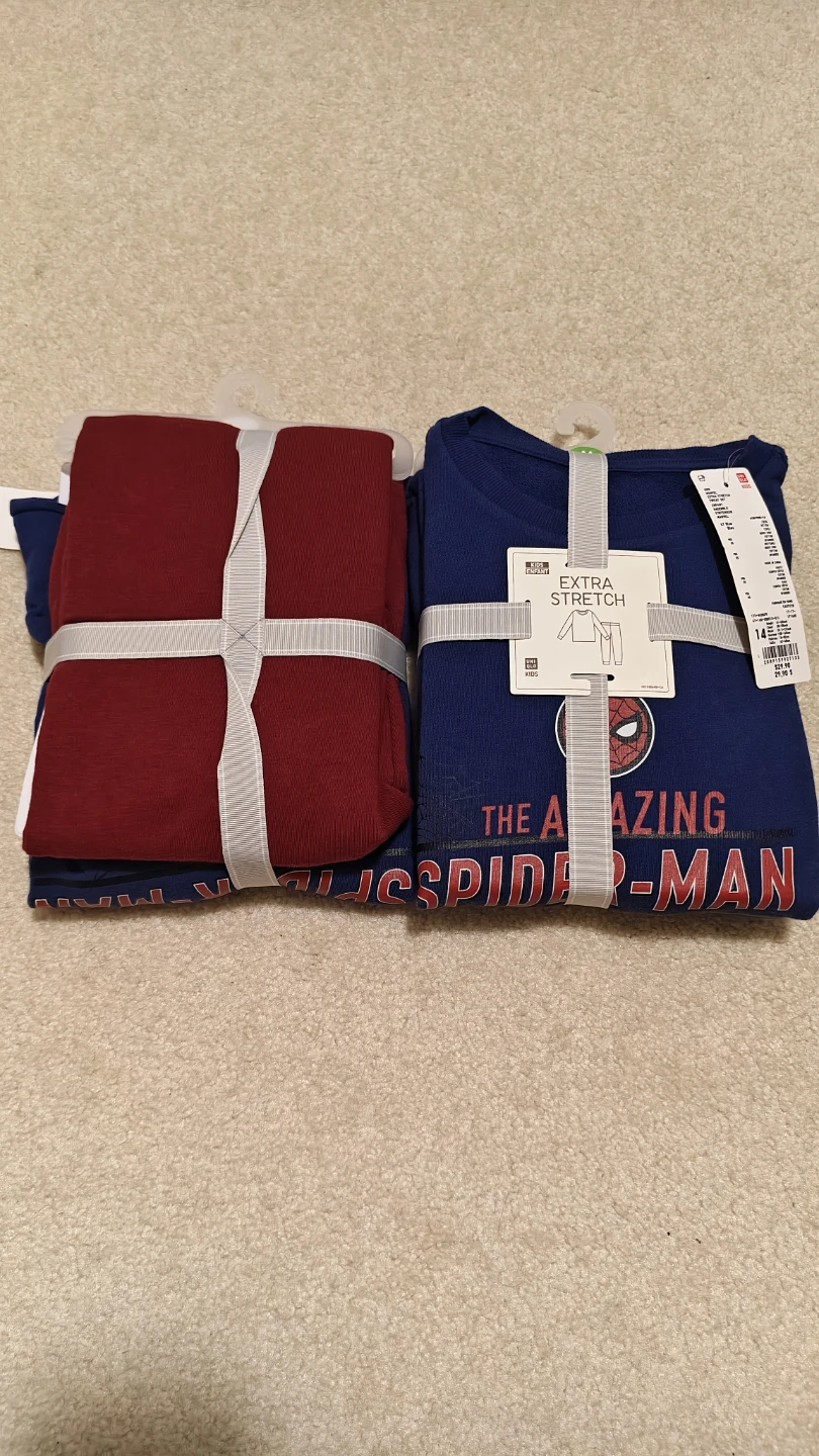 New Uniqlo Marvel Spiderman Extra Stretch Set - Size 14