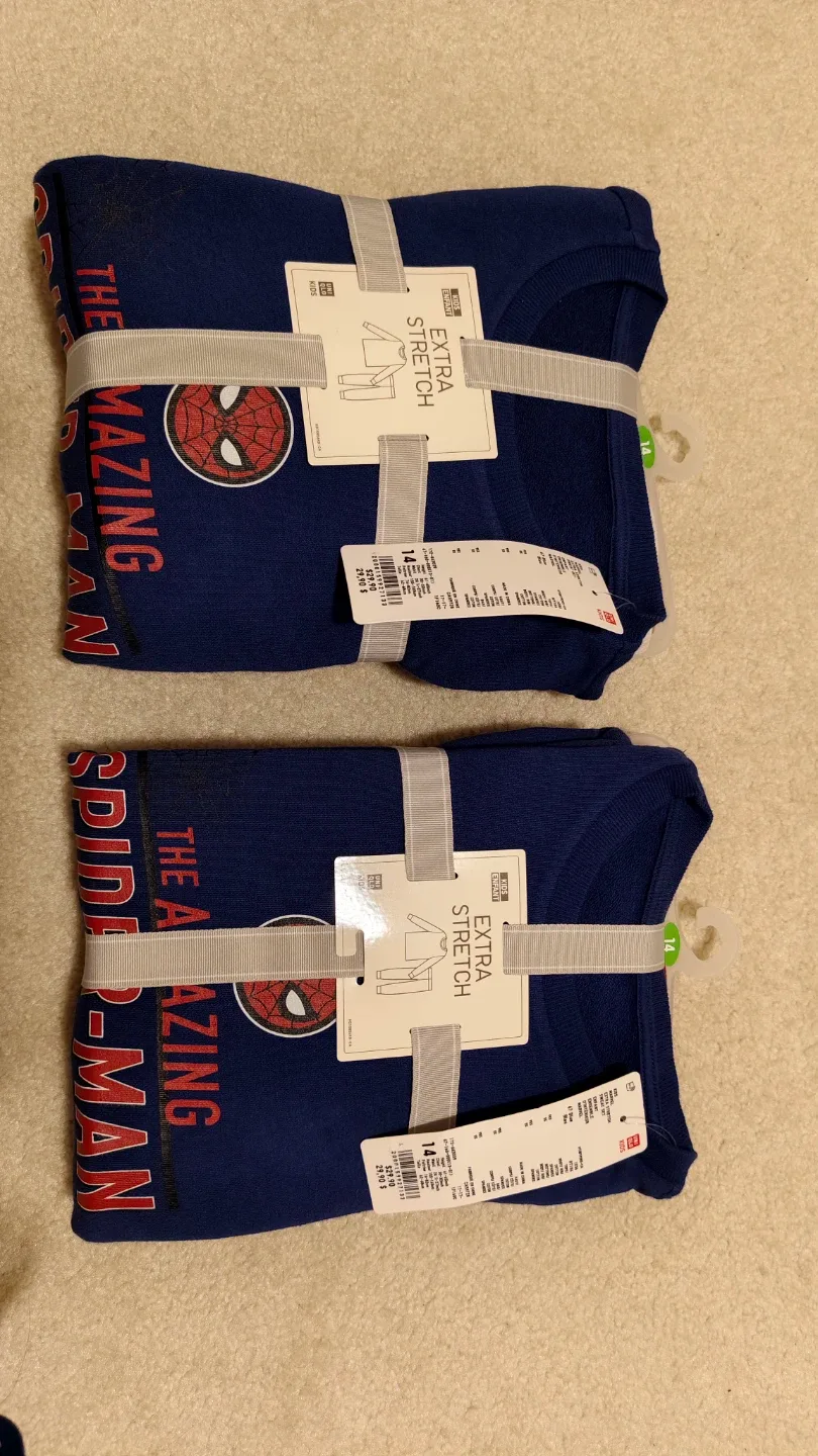 New Uniqlo Marvel Spiderman Extra Stretch Set - Size 14 image indicator(3)
