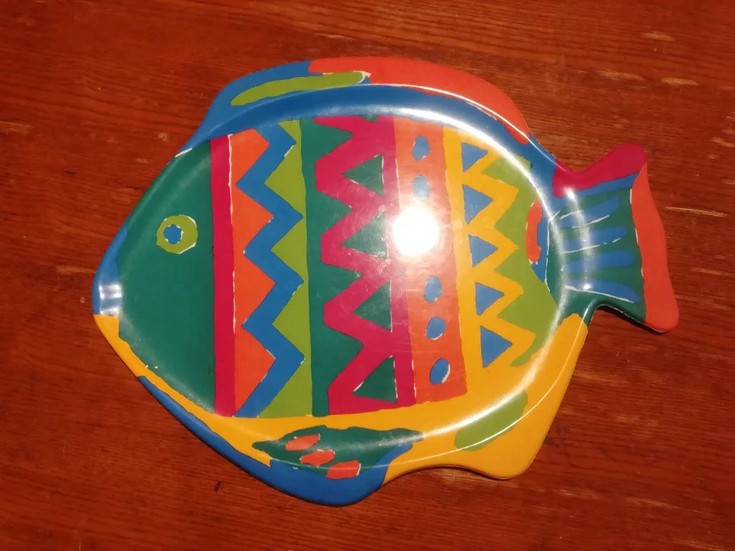 Colorful Fish-Shaped Serving Plate