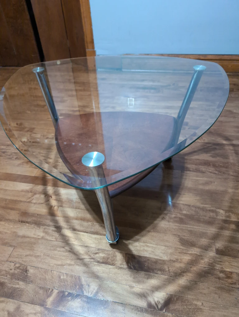 Triangle Glass Coffee Table - photo 2