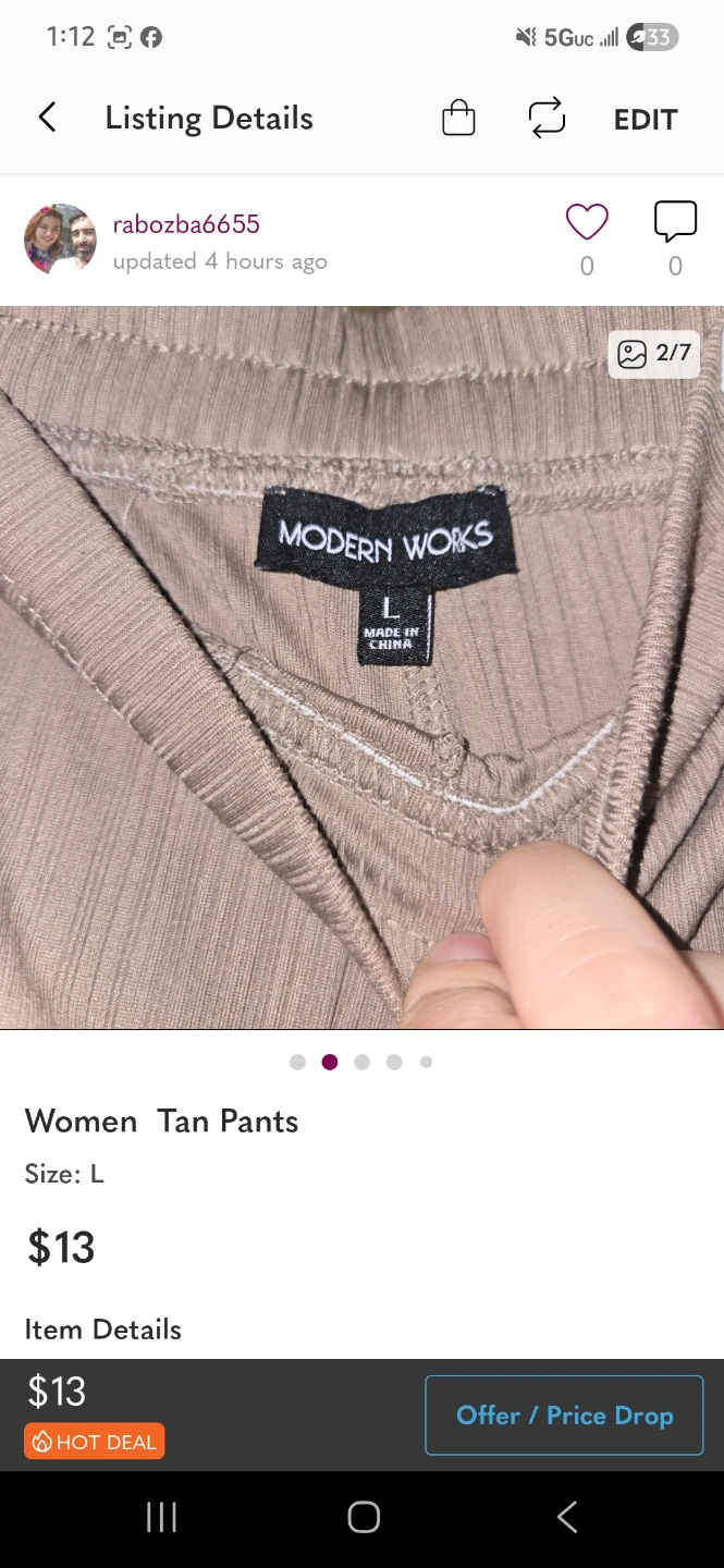 Women  tan color large size women dressy pants - photo 2