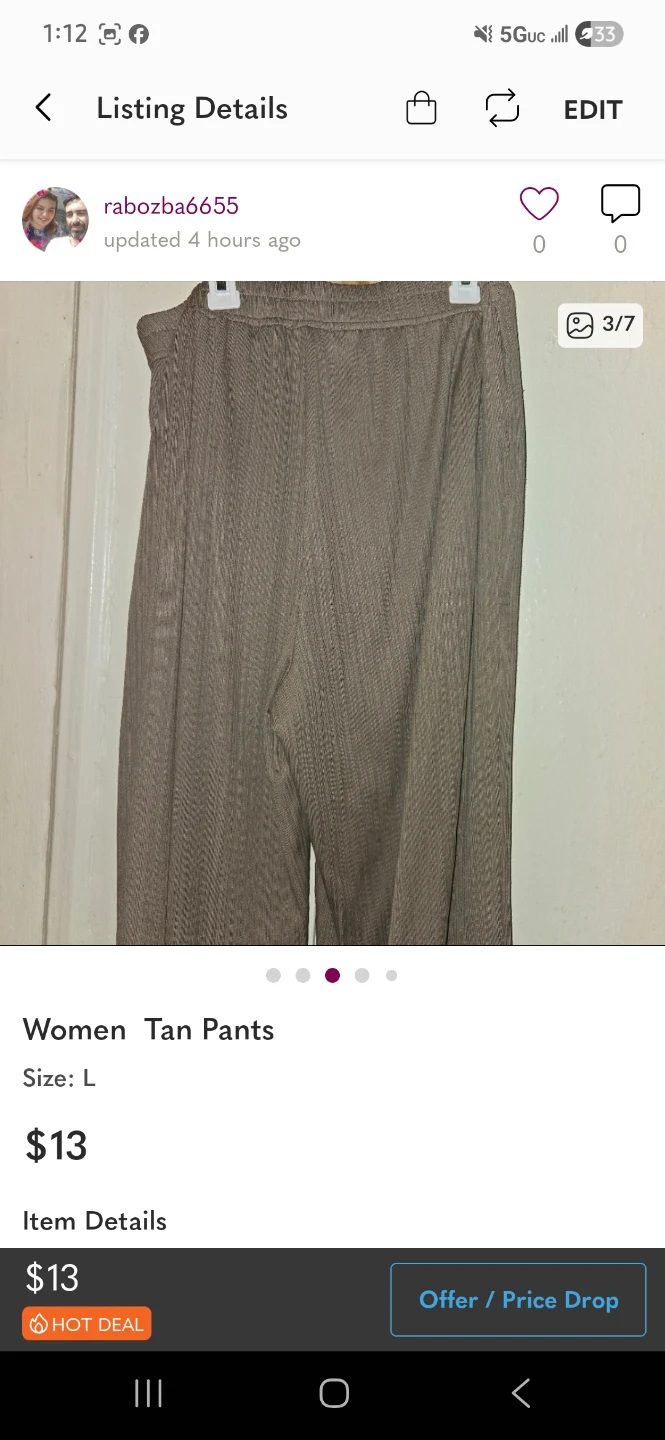 Women  tan color large size women dressy pants - photo 5