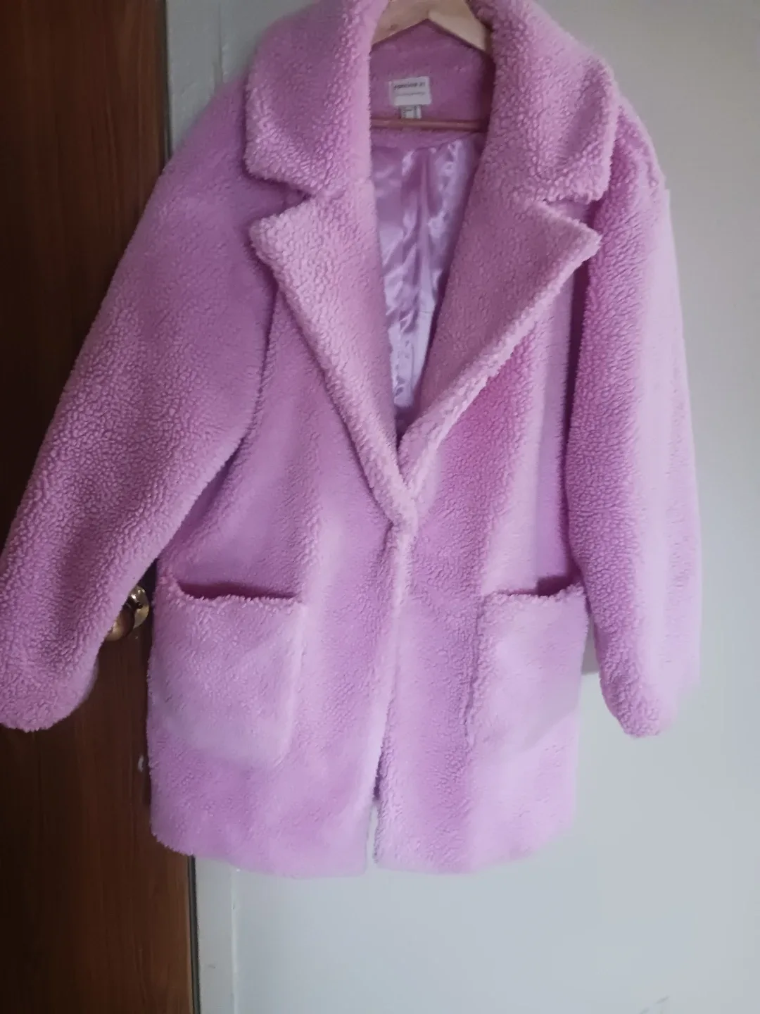 Forever 21 Lilac Teddy Coat image indicator(2)