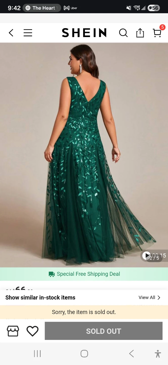 Ever Pretty 1XL Green Sequin Evening Dress - photo 2