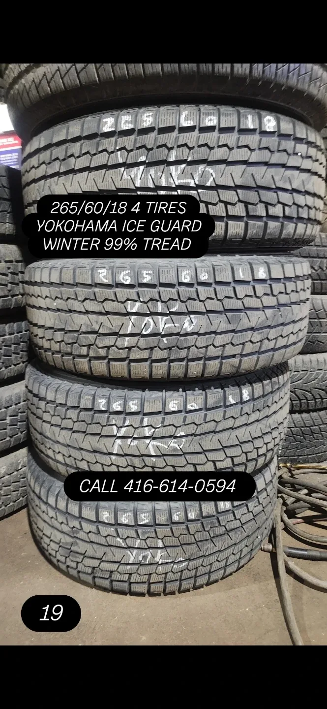 Yokohama Ice Guard 265/60/18 Winter Tires - 99% Tread thumbnail