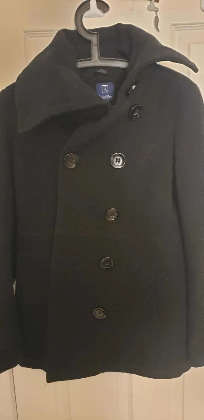 Black Wool Coat - S/M image indicator(8)
