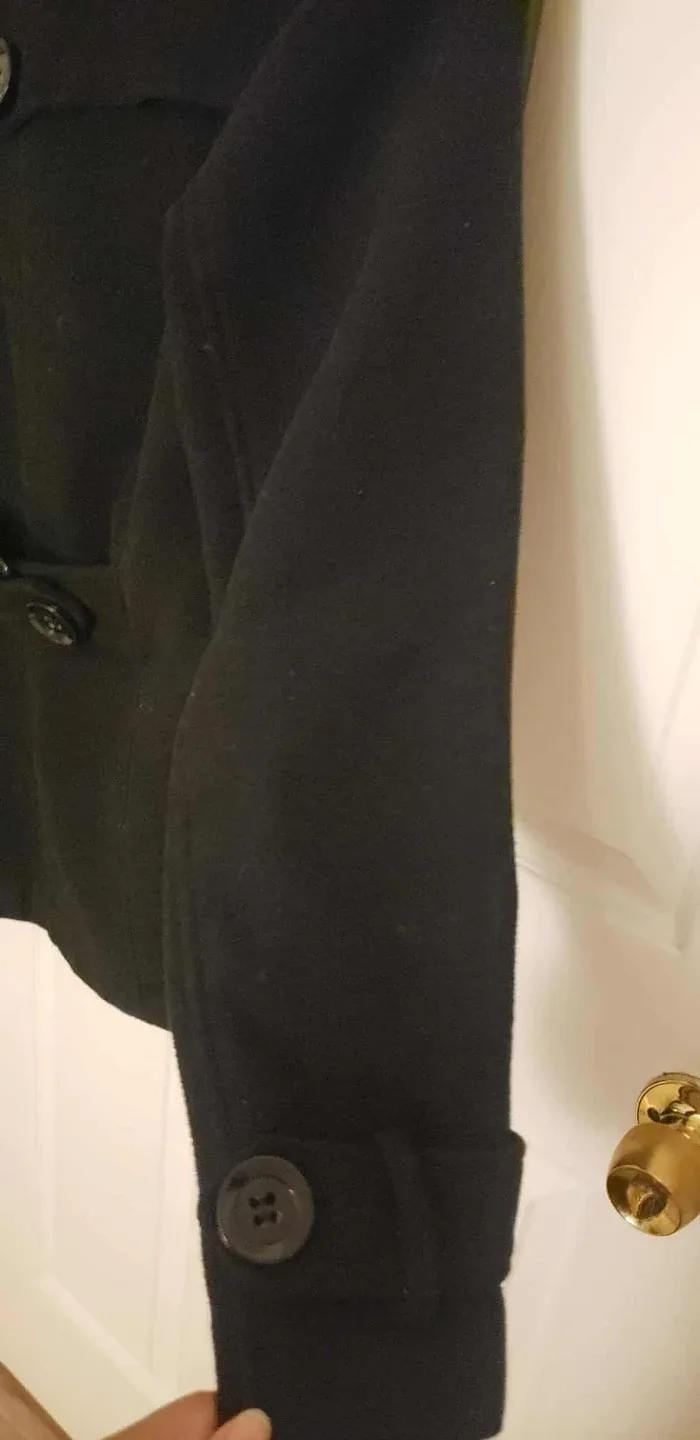 Black Wool Coat - S/M image indicator(10)