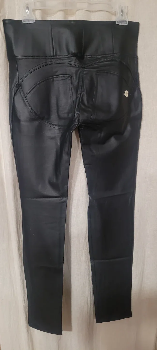 Freddy Black Faux Leather Pants - Size Large, fits 7/8-9/10 image indicator(2)
