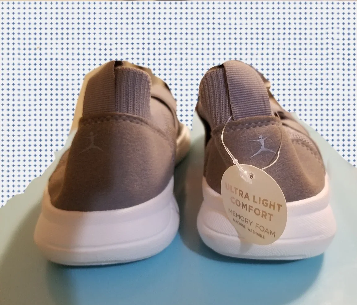 NWT Danskin Women's Gray Cross Band Ultra Light Comfort Slip on image indicator(3)