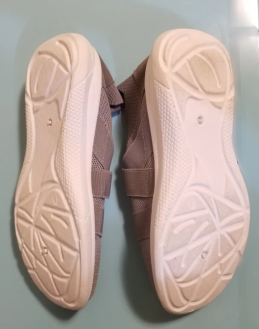 NWT Danskin Women's Gray Cross Band Ultra Light Comfort Slip on image indicator(4)