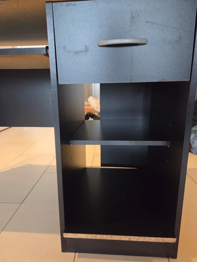 Black Computer Desk with Hutch & Drawer image indicator(5)