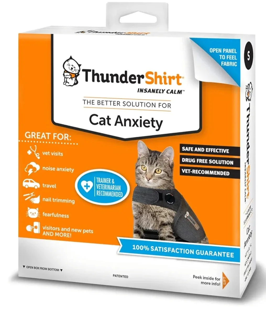 ThunderShirt Insanely Calm Cat Anxiety Vest - Size S