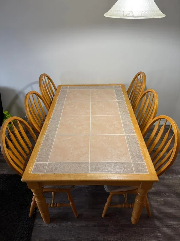 Wooden 6 Seater Dining Table Set image indicator(3)