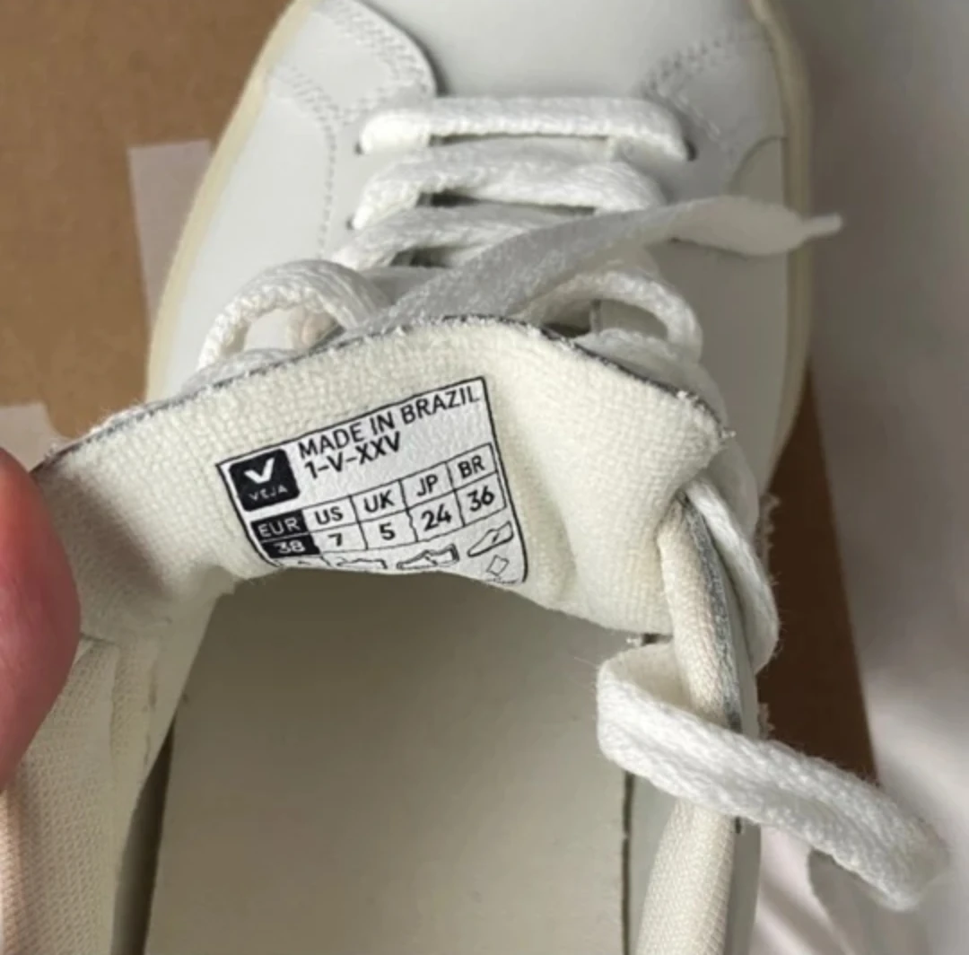 Veja Esplar Logo Leather White Sable - Size 7 - photo 5