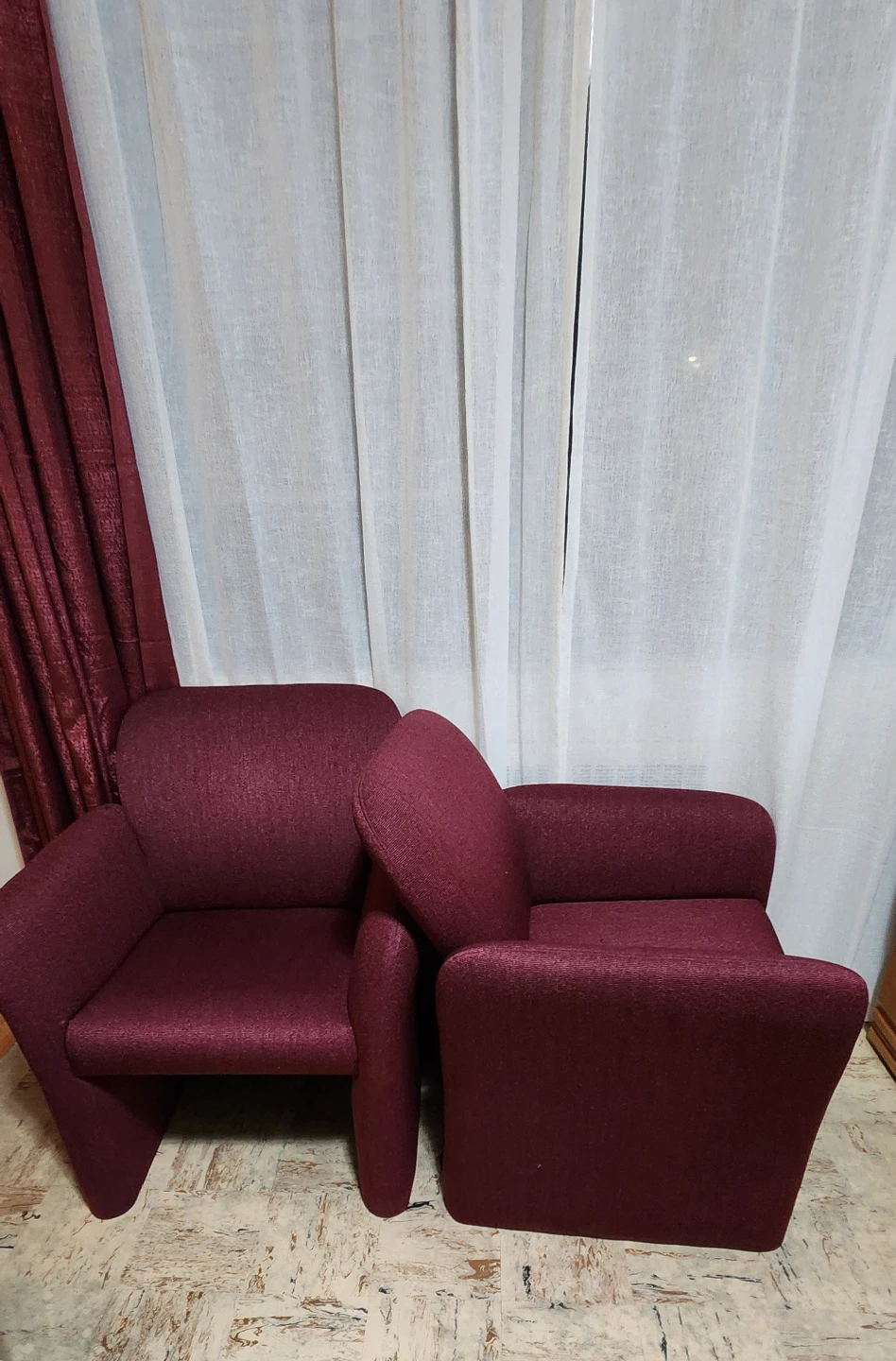 Burgundy Armchairs - Set of 2 - photo 2