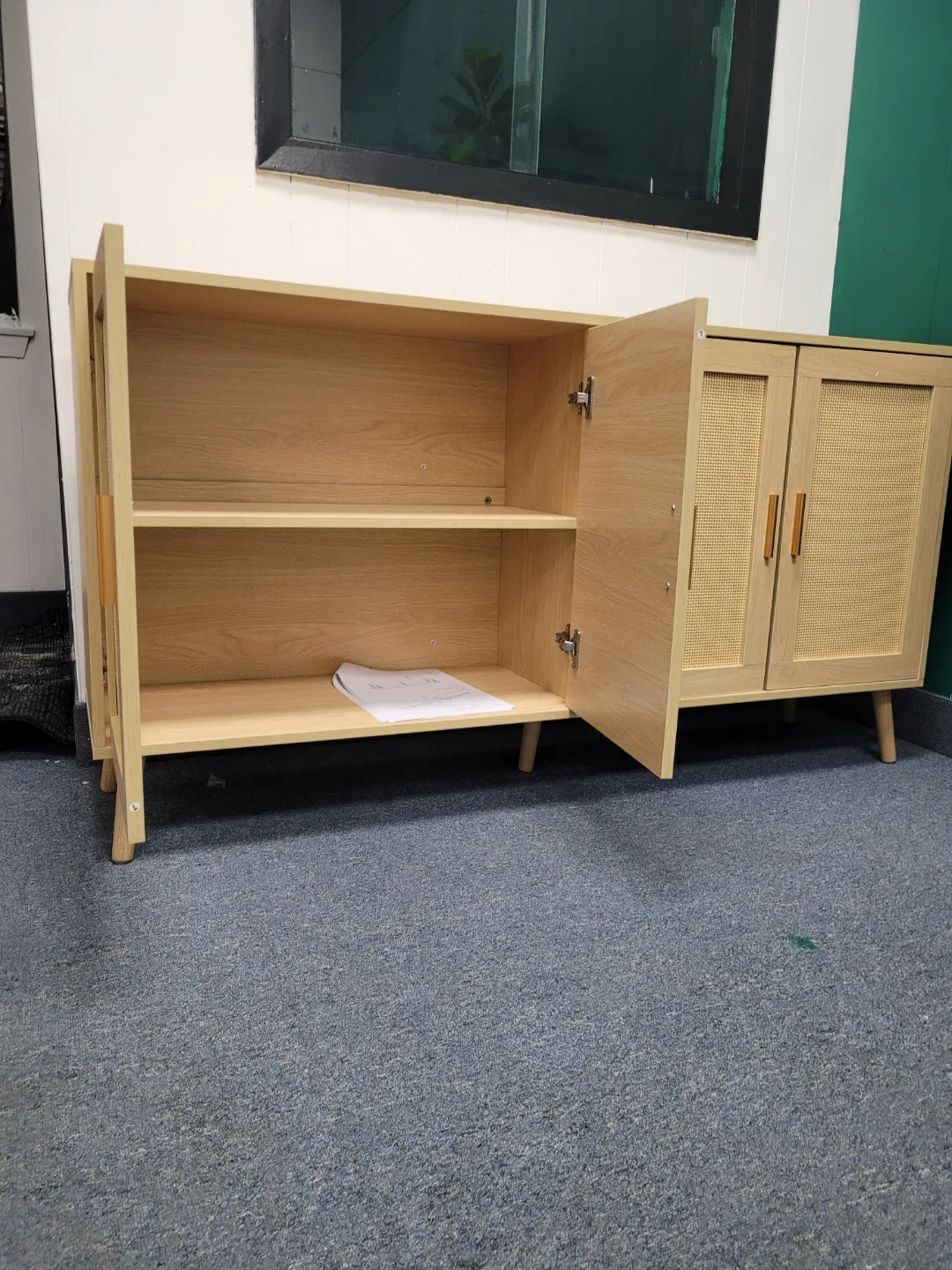 Wood and Rattan Cabinet image indicator(2)