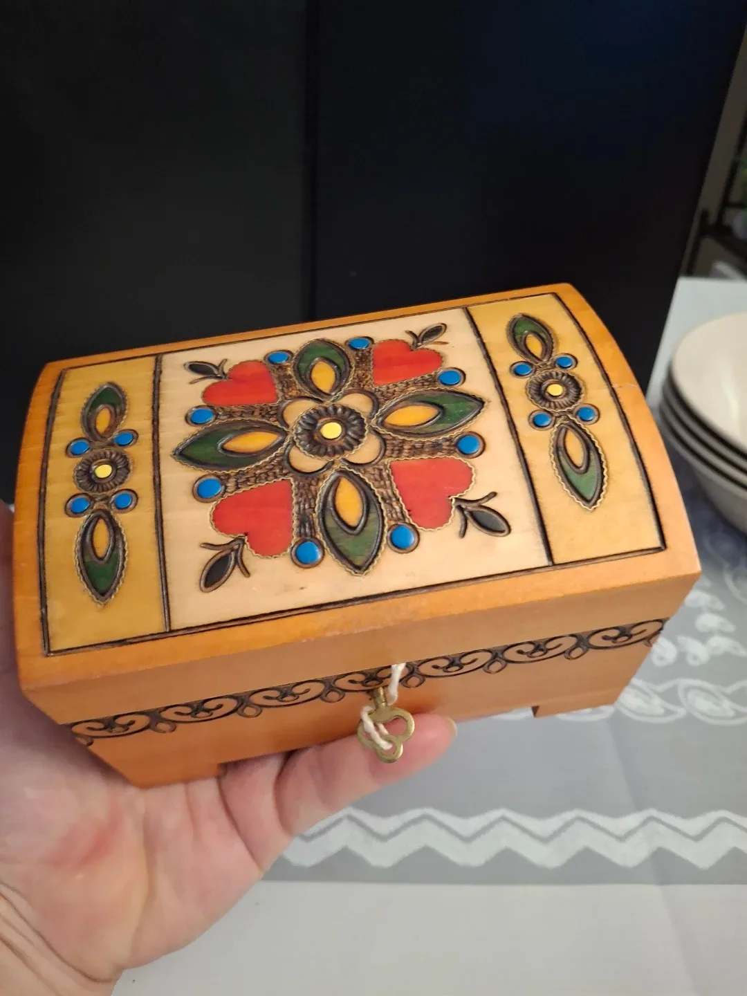 Handmade Wooden Trinket  Box thumbnail