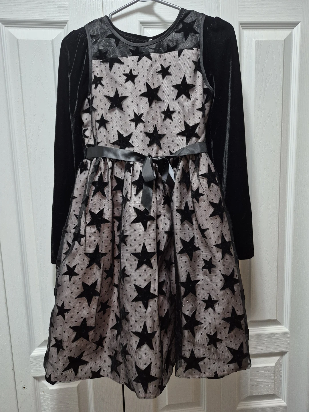 Girls' Black Star Dress - Size 16