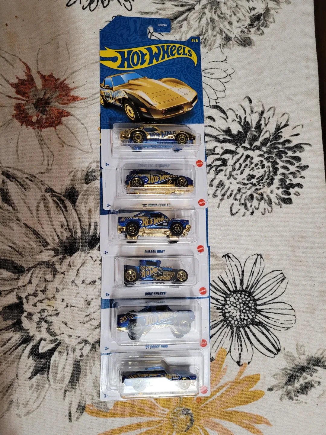 Hot Wheels 6-Car Set - Blue & Gold image indicator(2)
