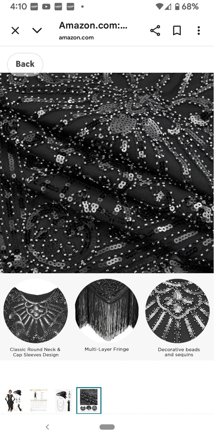 Yessa 1920's flapper with accessories (black) - photo 4