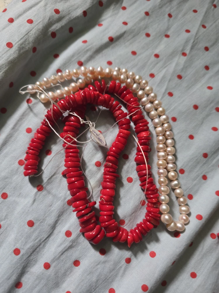 Loose Natural  Coral and Pearl Beads for jewelry making