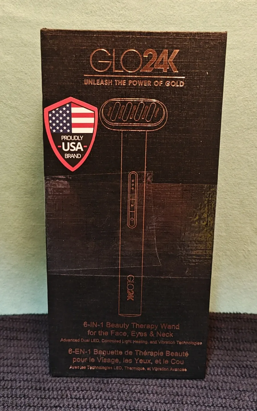 NIB GLO24K 6-IN-1 LED Beauty Therapy Wand image indicator(5)